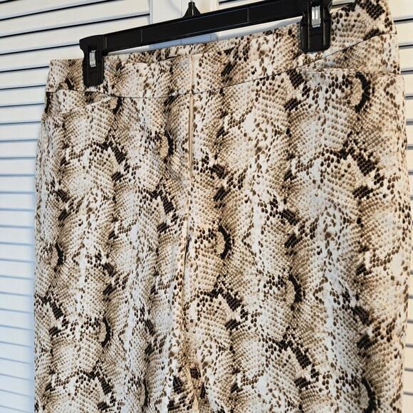WHITE HOUSE BLACK MARKET PANTS 10REG SNAKE PRINT.STRETCH.SKINNY ANKLE Brown - Picture 1 of 7